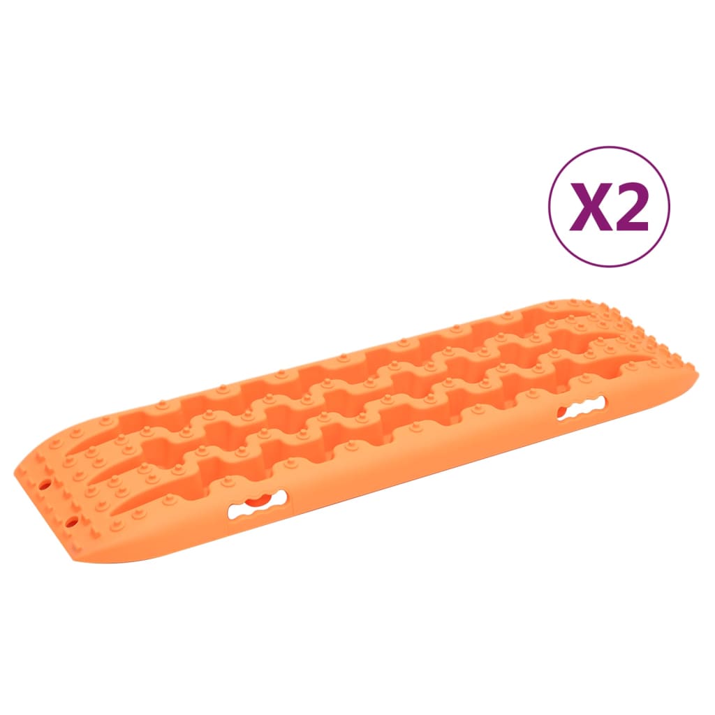 Traktionsmatten 2 Stk. Orange 106x30,5x7 cm Nylon Traktionsmatten 2 Stk. Orange 106x30,5x7 cm Nylon