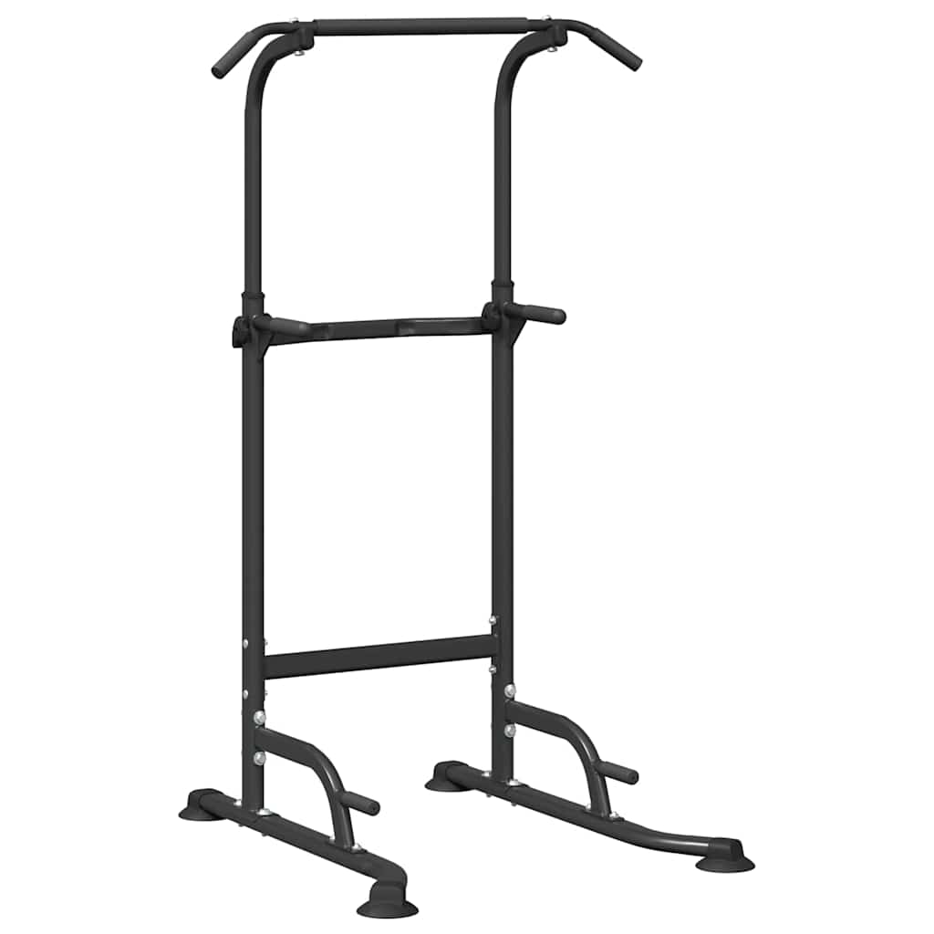 Power Turm Dip Station Schwarz 95 x 102 x (160-210) cm