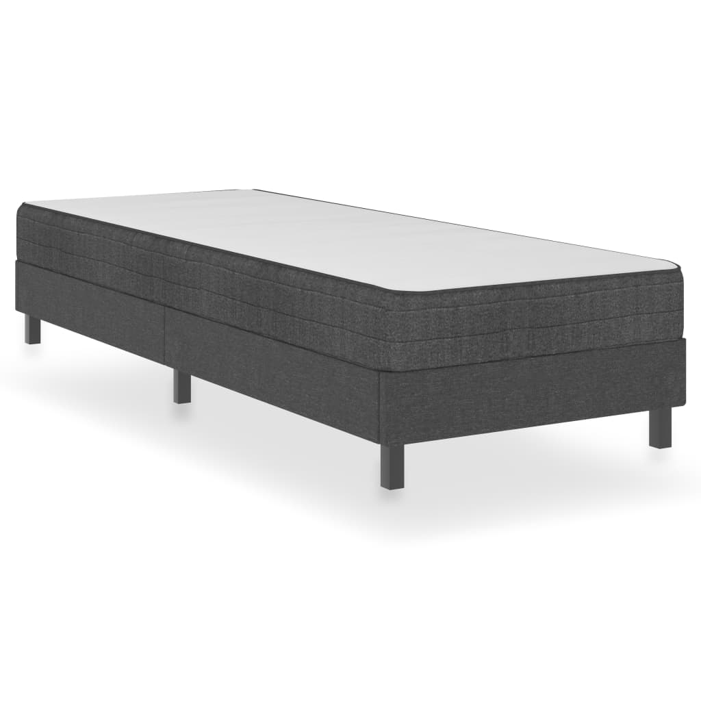 Boxspring-Bettgestell Grau Stoff 100x200 cm Boxspring-Bettgestell Grau Stoff 100x200 cm