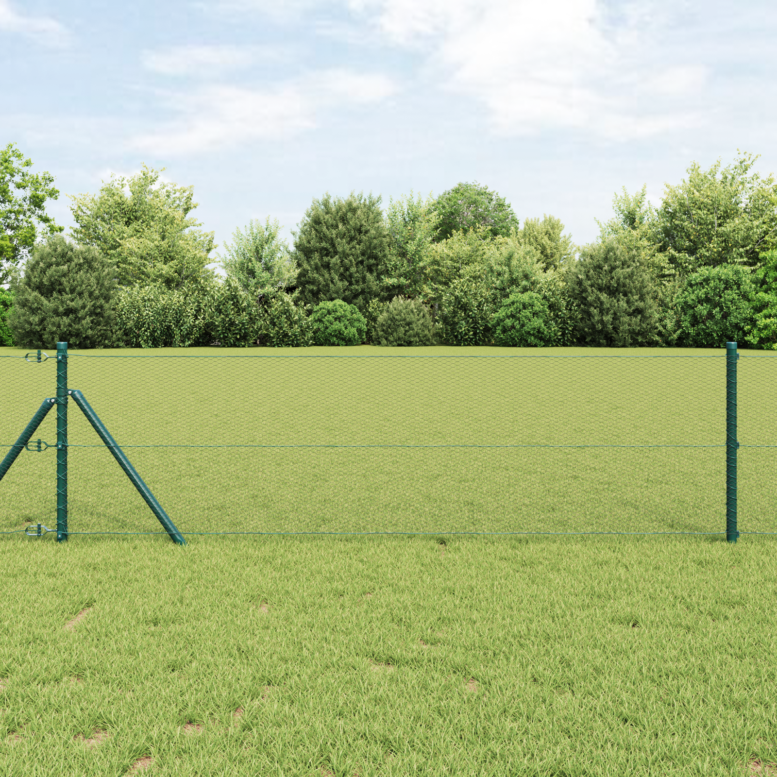Sechseckzaun Grün 0.8x50 m Stahl