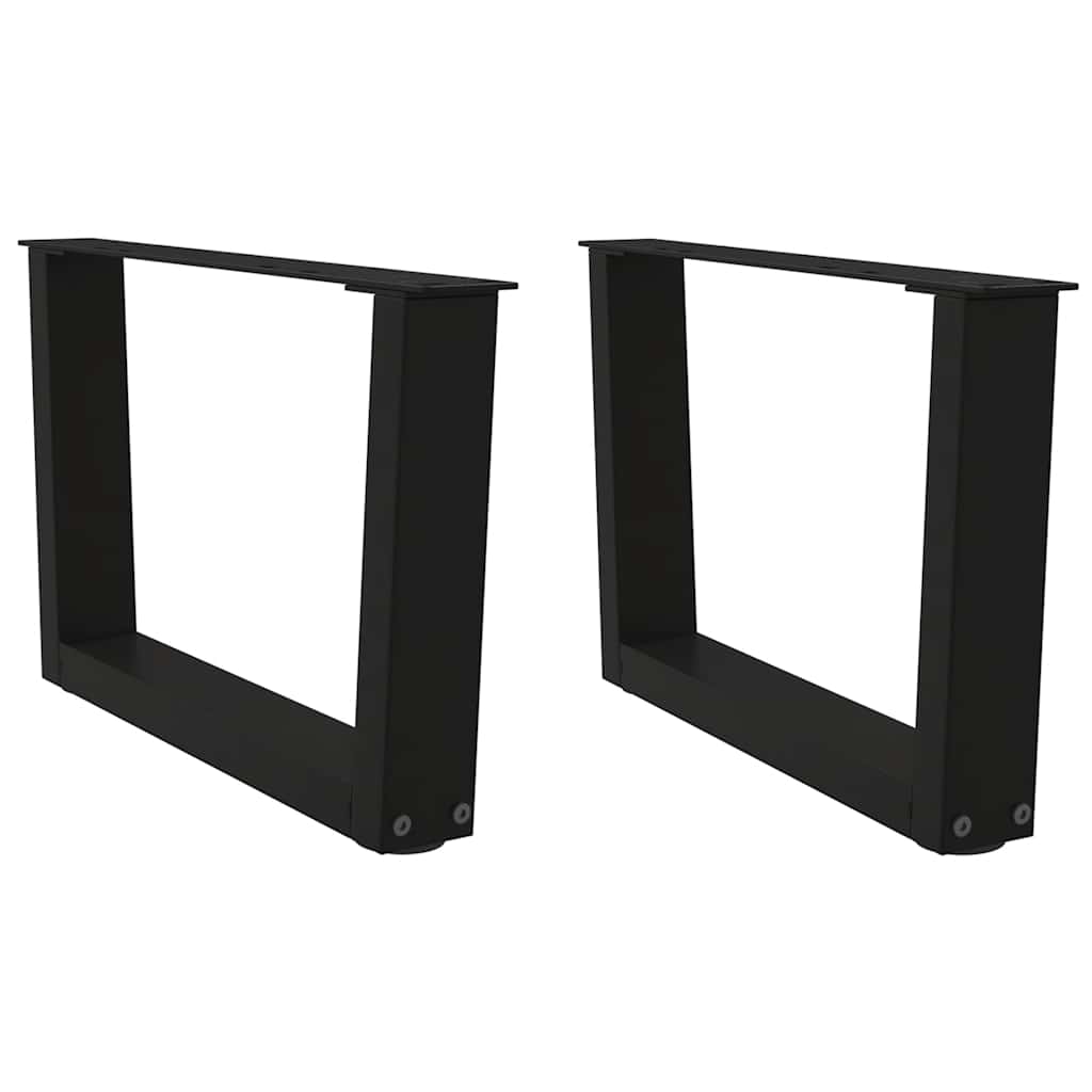 Esstisch Beine V-Form 2 Stück Schwarz 60x(30-31,3) cm Stahl Esstisch Beine V-Form 2 Stück Schwarz 60x(30-31,3) cm Stahl