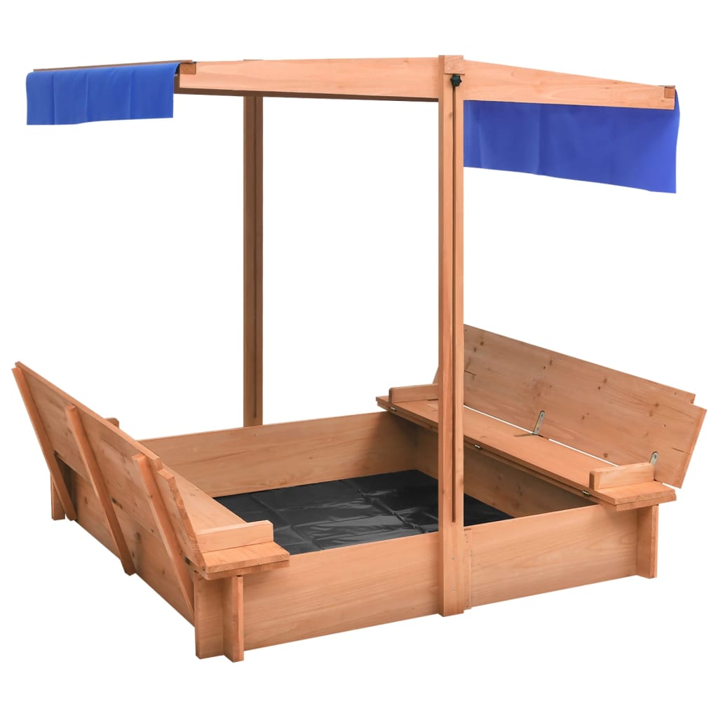 Sandkasten mit Dach Tannenholz 112x112x112 cm Sandkasten mit Dach Tannenholz 112x112x112 cm