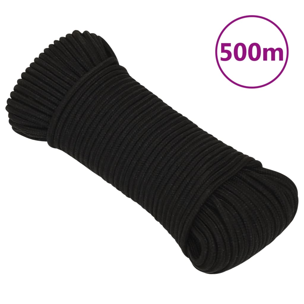 Arbeitsseil Schwarz 3 mm 500 m Polyester Arbeitsseil Schwarz 3 mm 500 m Polyester