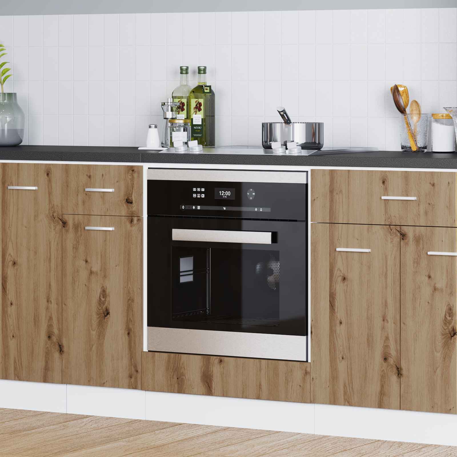 Ofenschrank Artisan Eiche 60x46x81,5 cm Holzwerkstoff Ofenschrank Artisan Eiche 60x46x81,5 cm Holzwerkstoff