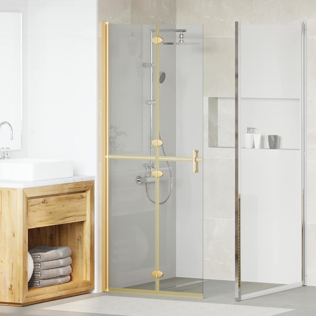 Walk-in Duschwand Sonstiges Golden und Transparent 80 x 190 cm Walk-in Duschwand Sonstiges Golden und Transparent 80 x 190 cm