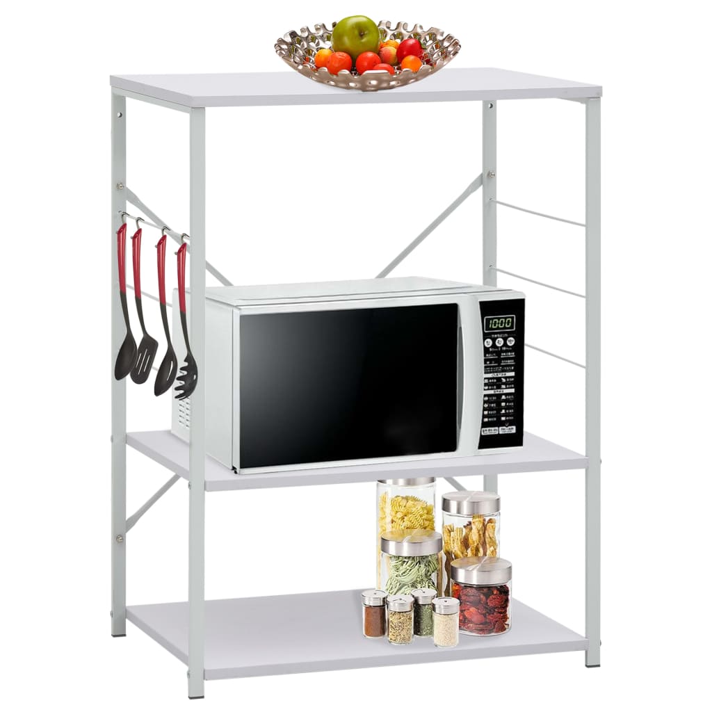 Mikrowellenregal Weiß 60×39,6×79,5 cm Holzwerkstoff Mikrowellenregal Weiß 60×39,6×79,5 cm Holzwerkstoff