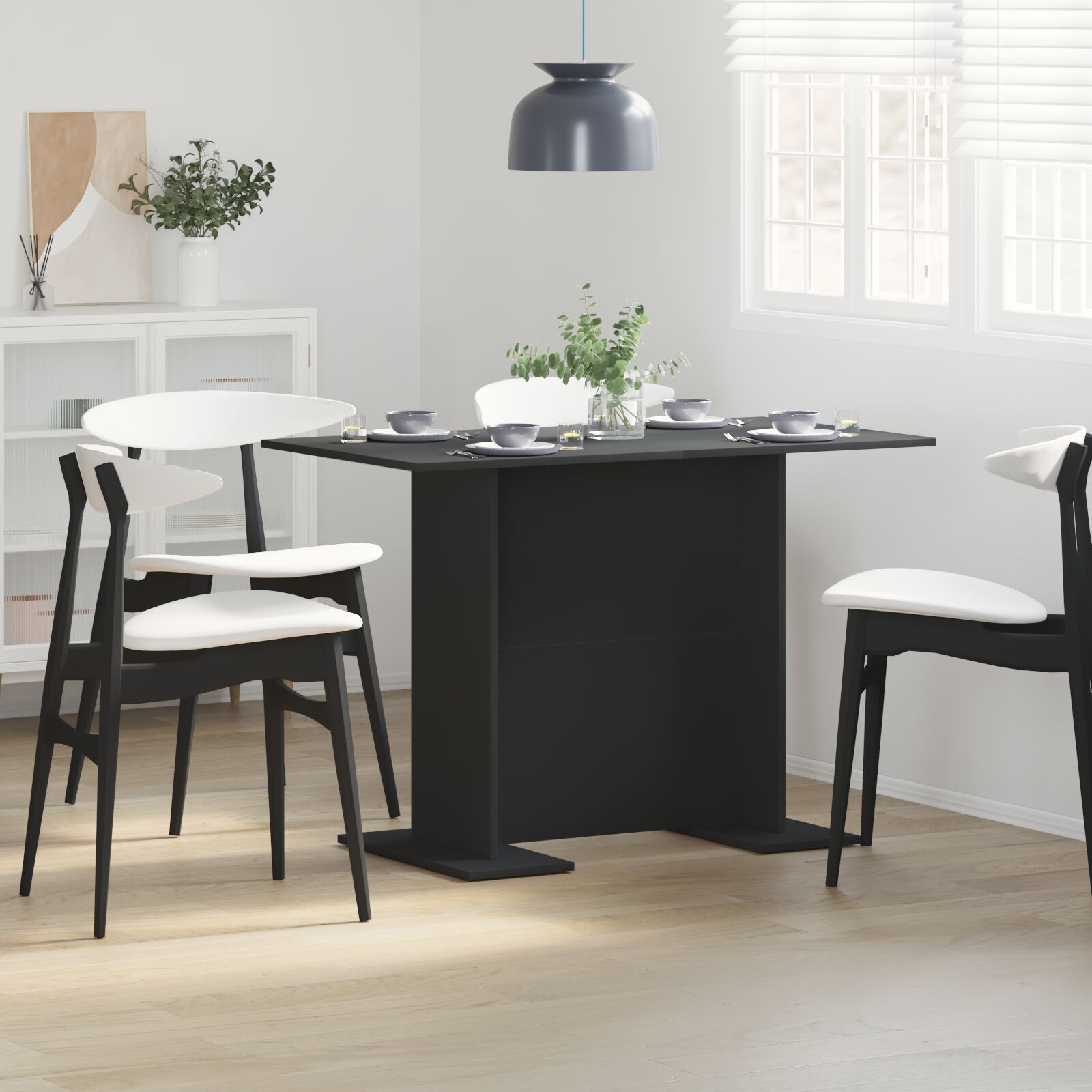 vidaXL Esstisch Schwarz PB vidaXL Esstisch Schwarz PB