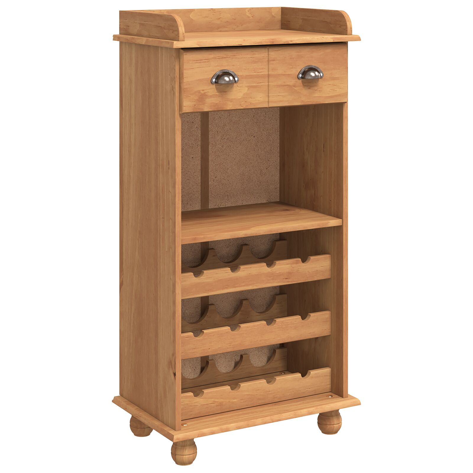Weinregal ASKIM für 12 Flaschen Honigbraun Massivholz Kiefer Weinregal ASKIM für 12 Flaschen Honigbraun Massivholz Kiefer