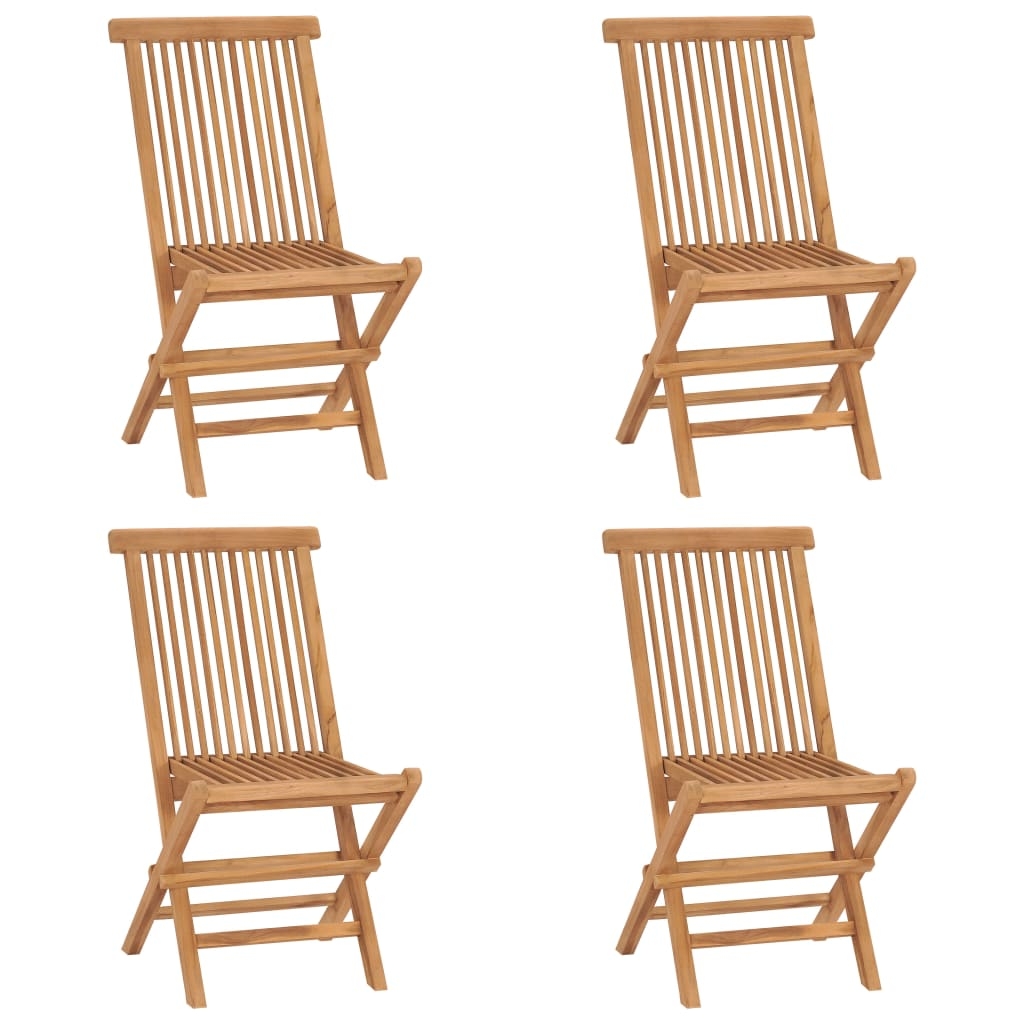 Klappbare Gartenstühle 4 Stk. Massivholz Teak Klappbare Gartenstühle 4 Stk. Massivholz Teak