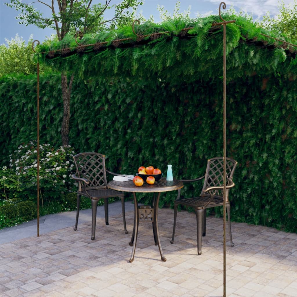 Garten-Pergola Antik-Braun 4x3x2,5 m Eisen Garten-Pergola Antik-Braun 4x3x2,5 m Eisen