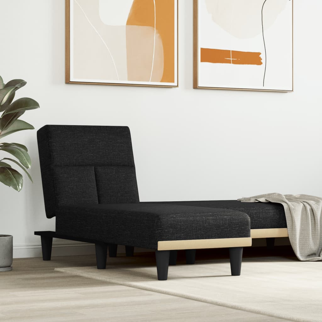 Chaiselongue Schwarz Stoff Chaiselongue Schwarz Stoff