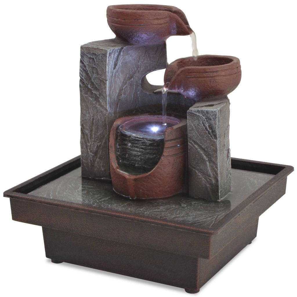 Zimmerbrunnen mit LED Polyresin Zimmerbrunnen mit LED Polyresin
