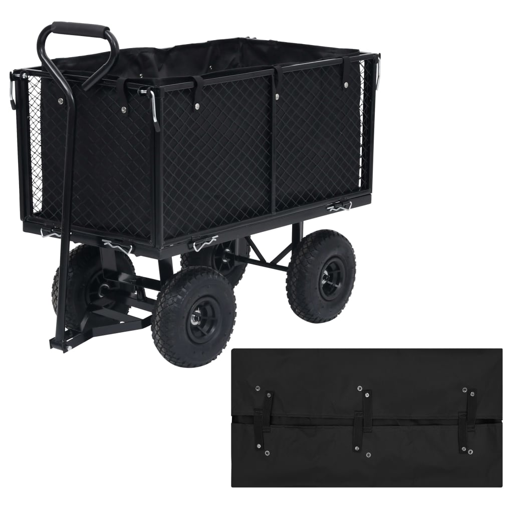 Gartenwagen-Einlage Schwarz 81x41x40 cm Stoff Gartenwagen-Einlage Schwarz 81x41x40 cm Stoff