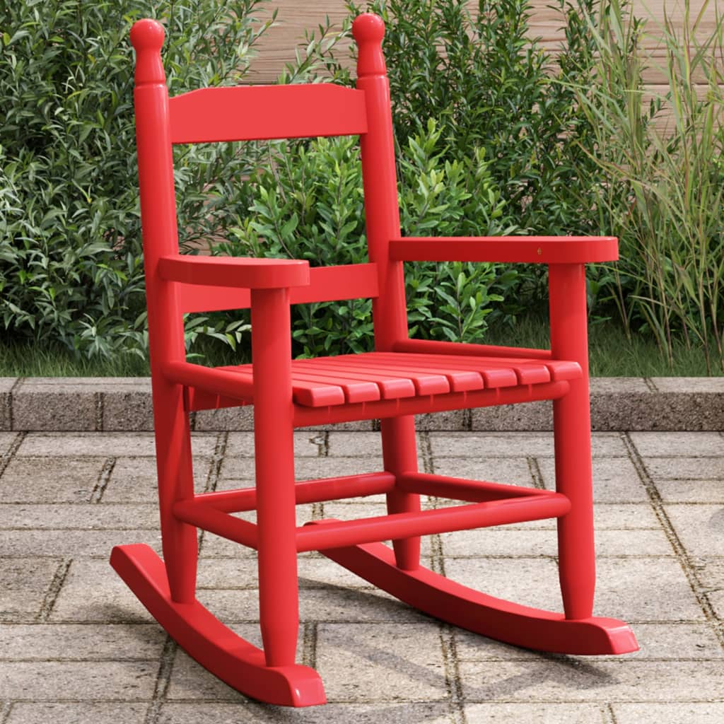 Schaukelstuhl für Kinder Rot Massivholz Pappel Schaukelstuhl für Kinder Rot Massivholz Pappel