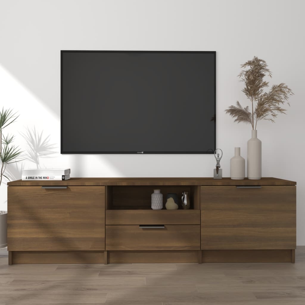 TV-Schrank Braun Eichen-Optik 140x35x40 cm Holzwerkstoff TV-Schrank Braun Eichen-Optik 140x35x40 cm Holzwerkstoff