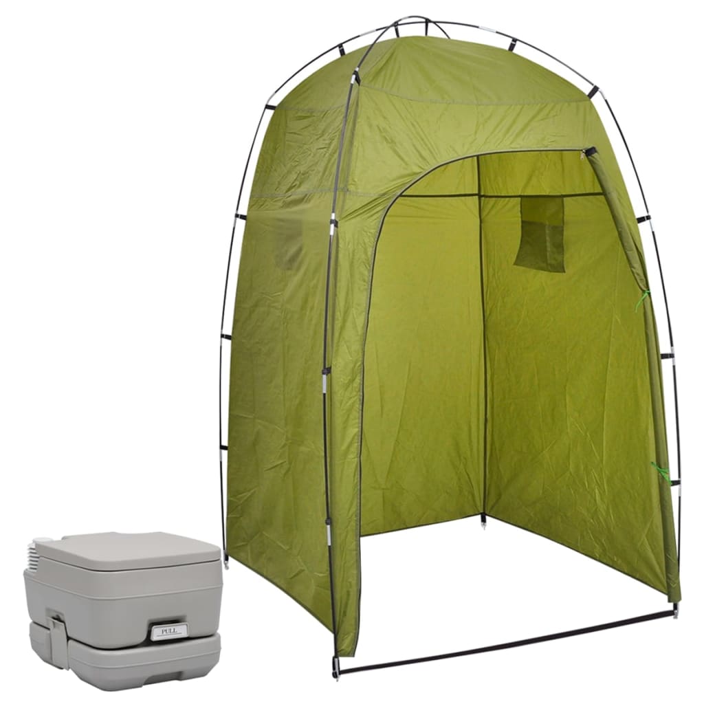 Tragbare Campingtoilette mit Zelt 10+10 L Tragbare Campingtoilette mit Zelt 10+10 L