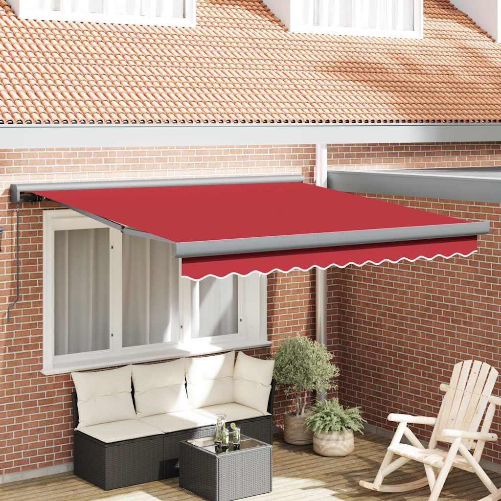 Manuelle Ausfahrbare Markise Rot 300 x 250 cm Manuelle Ausfahrbare Markise Rot 300 x 250 cm