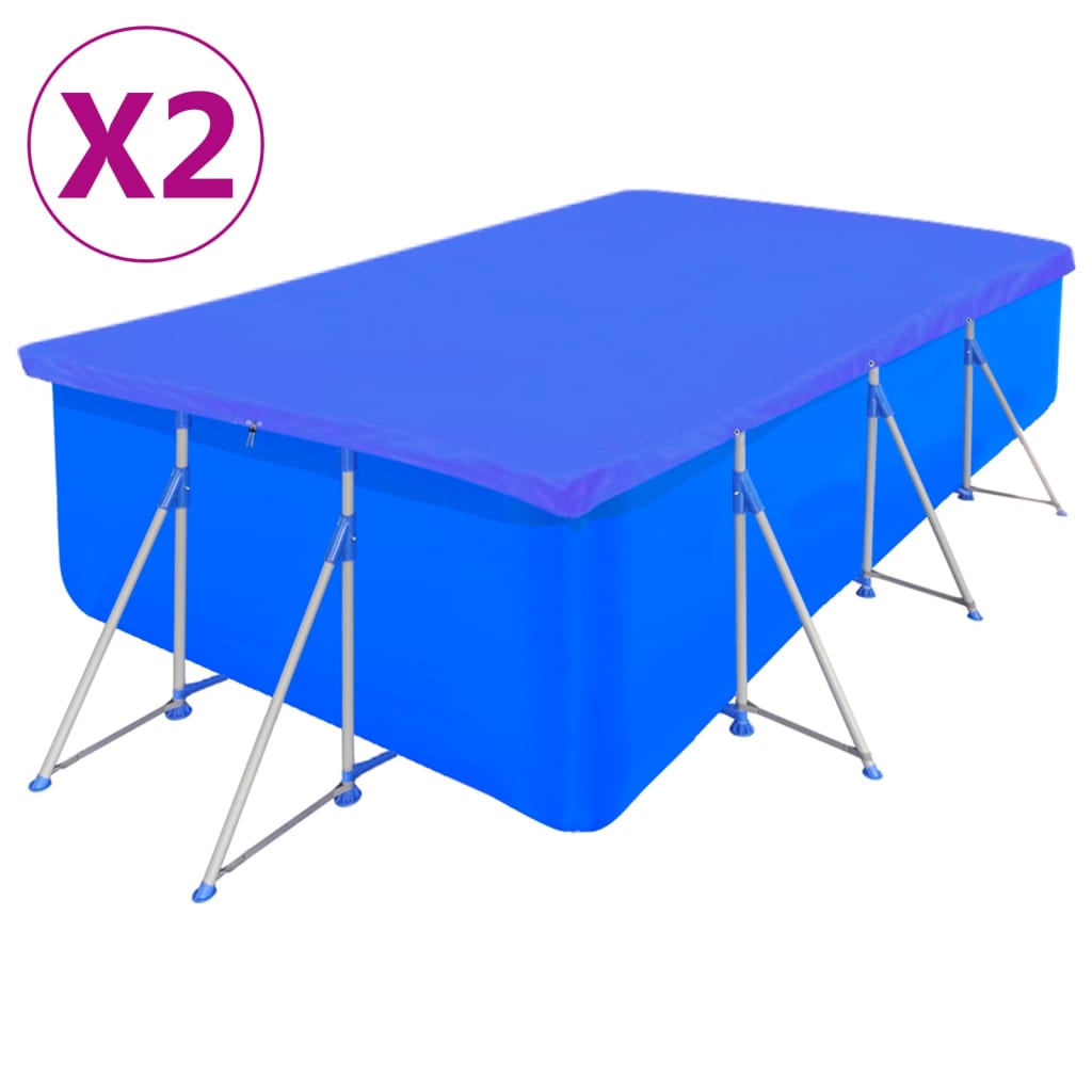 Poolabdeckungen 2 Stk. PE Rechteckig 90 g/m² 400x207 cm Poolabdeckungen 2 Stk. PE Rechteckig 90 g/m² 400x207 cm