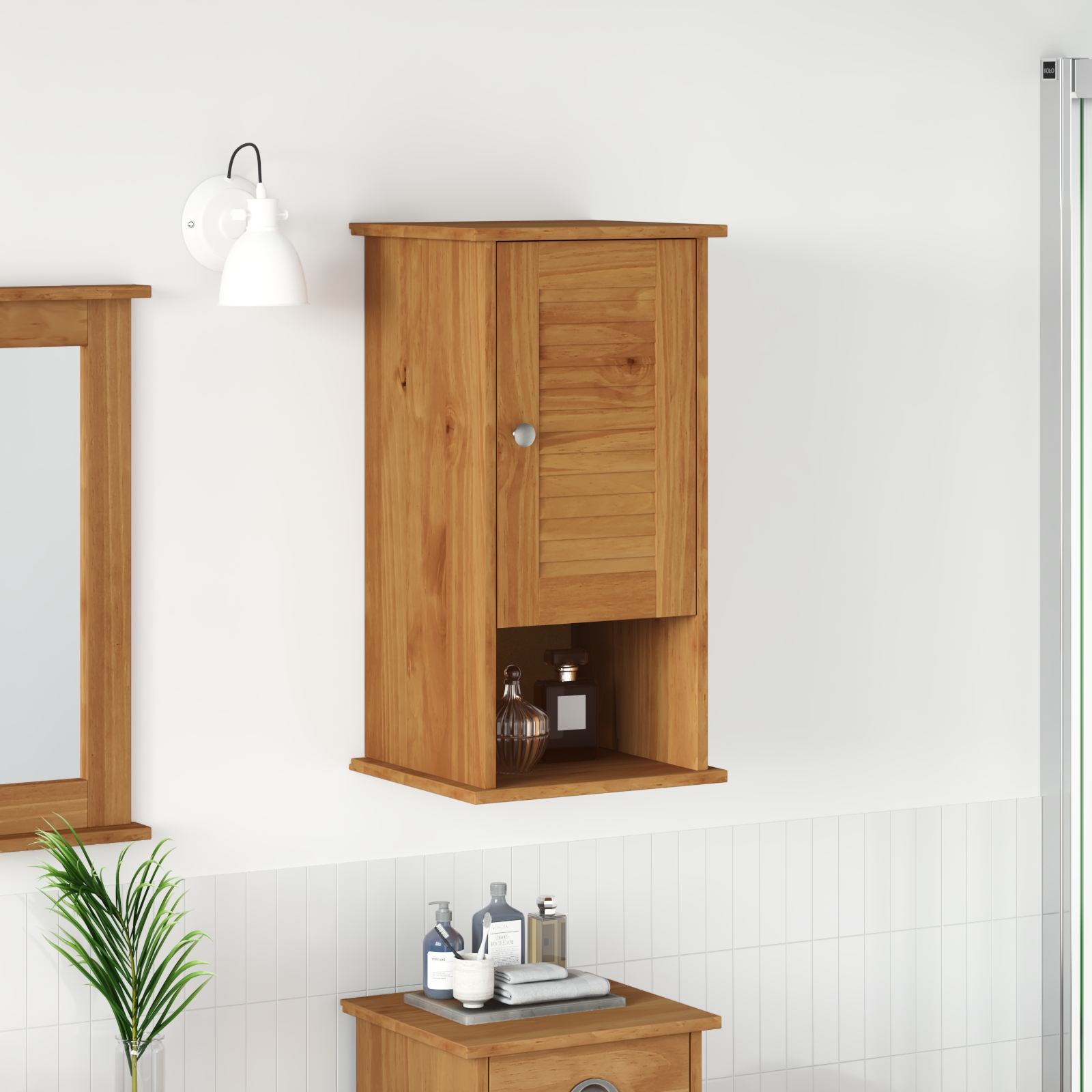 Wandmontierter Badezimmerschrank Honigbraun 37 x 34 x 71,5 cm Wandmontierter Badezimmerschrank Honigbraun 37 x 34 x 71,5 cm