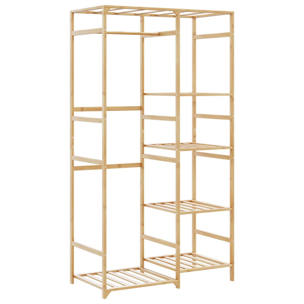 Kleiderständer mit Ablagen 100x50x184,5 cm Bambus Kleiderständer mit Ablagen 100x50x184,5 cm Bambus
