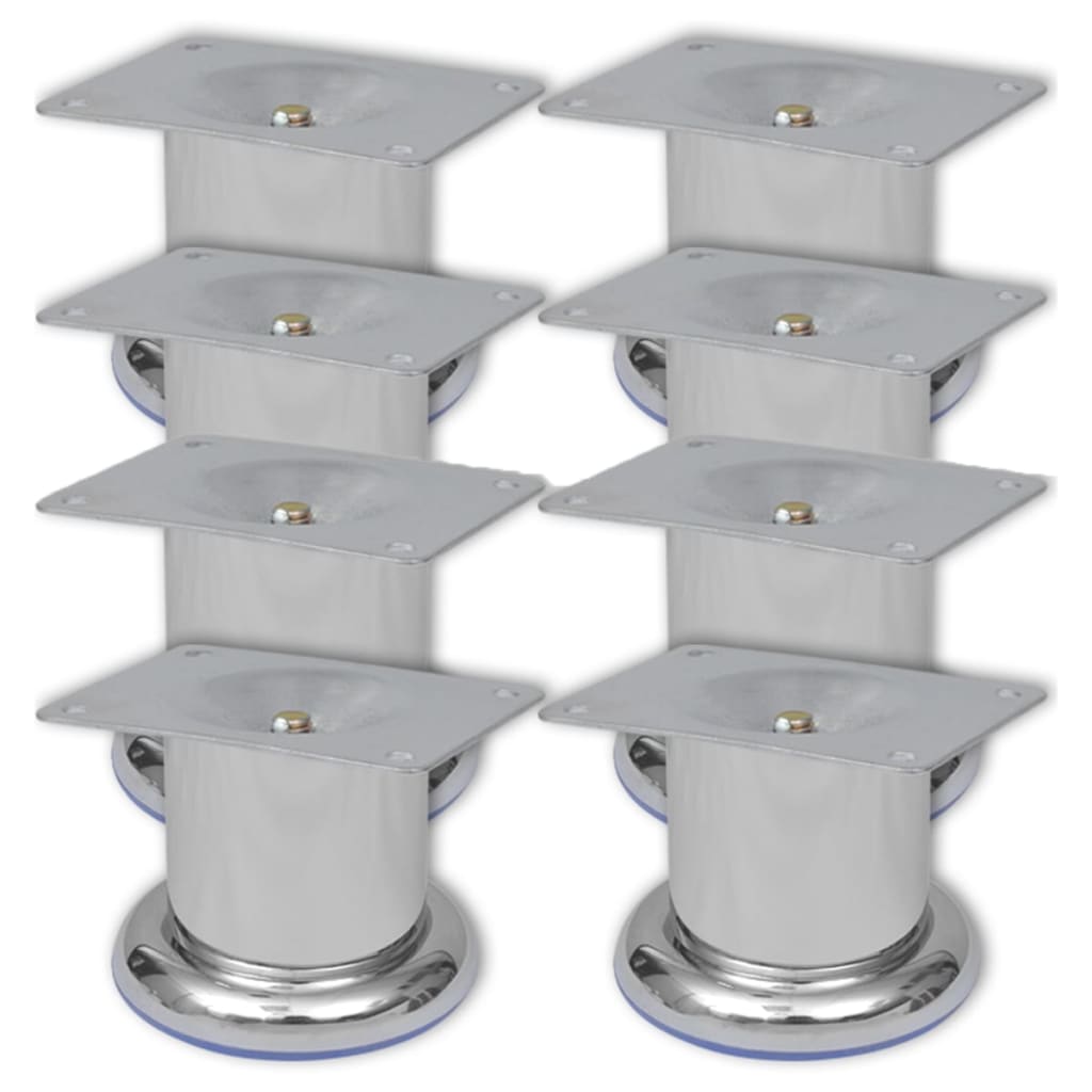 Runde Sofabeine 8 Stk. Chrom 60 mm Runde Sofabeine 8 Stk. Chrom 60 mm