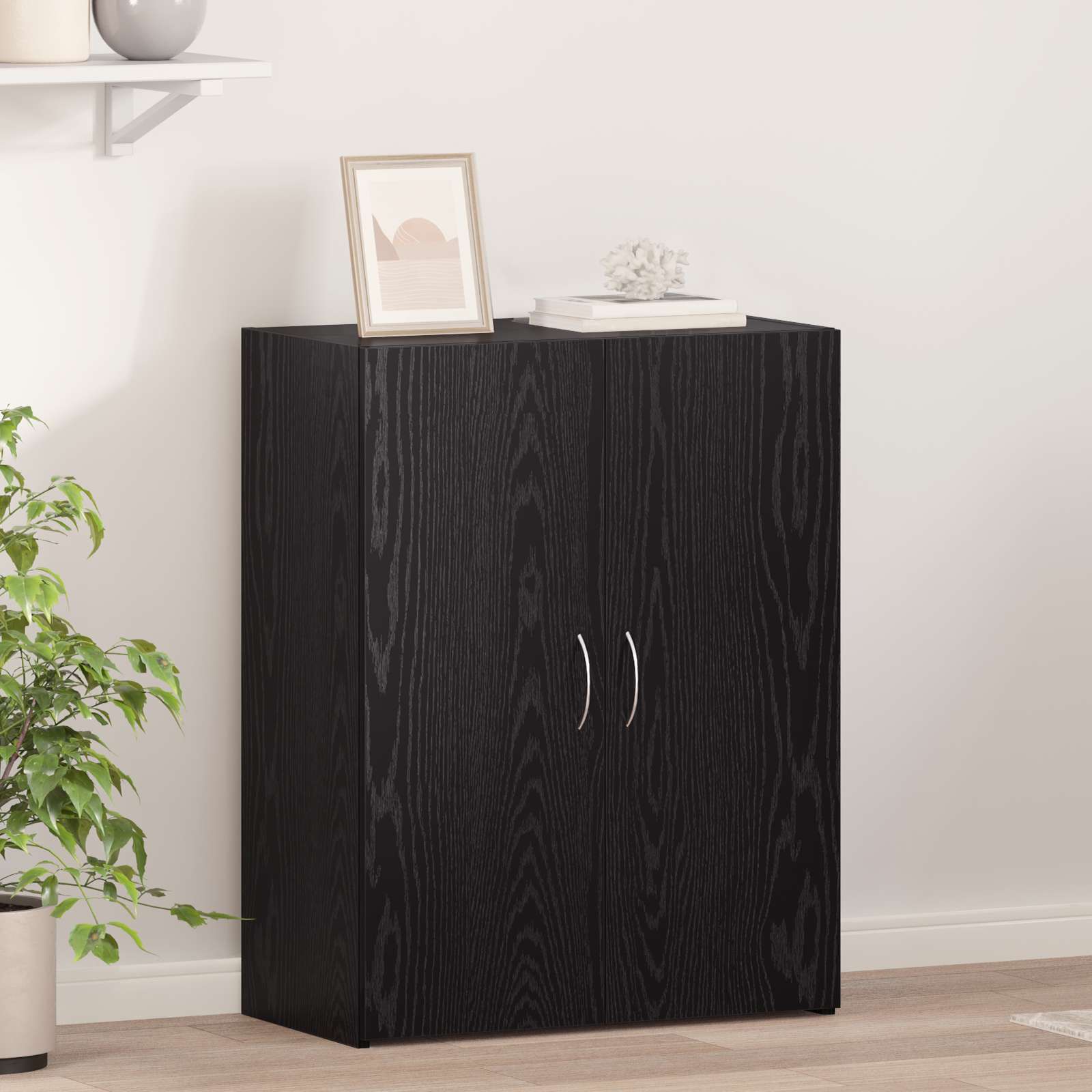 Büroschrank Schwarze Eiche 60x32x77.5 cm Holzwerkstoff Büroschrank Schwarze Eiche 60x32x77.5 cm Holzwerkstoff