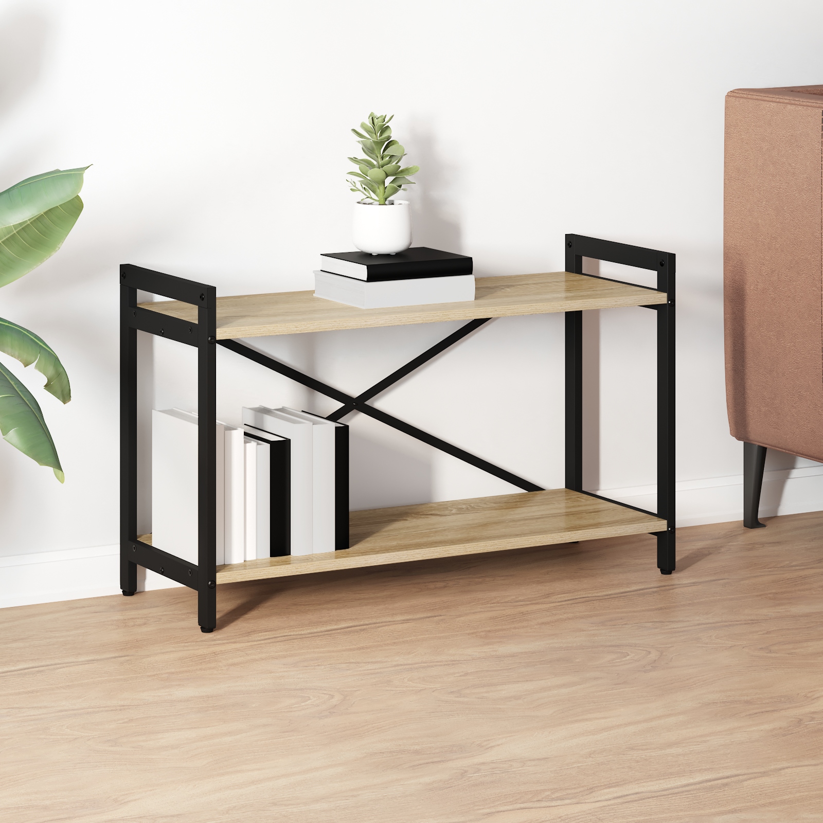 Bücherregal Sonoma Eiche 80 x 30 x 48,5 cm Holzwerkstoff