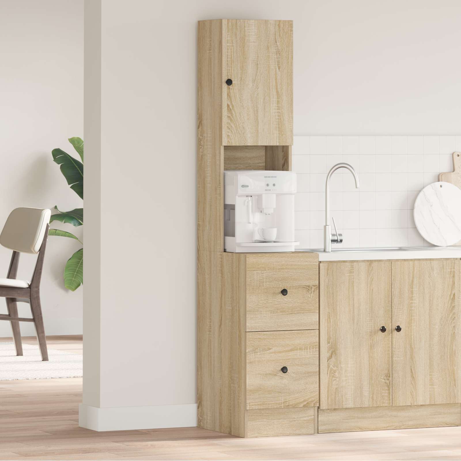 Küchenschrank Sonoma Eiche 35x50x180 cm Spanplatte Küchenschrank Sonoma Eiche 35x50x180 cm Spanplatte