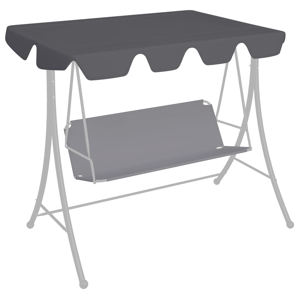Ersatzdach für Hollywoodschaukel Anthrazit 150/130x105/70 cm Ersatzdach für Hollywoodschaukel Anthrazit 150/130x105/70 cm