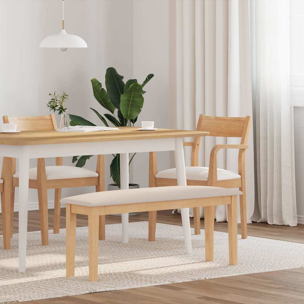 Bank 110 cm Massivholz Gummibaum Bank 110 cm Massivholz Gummibaum