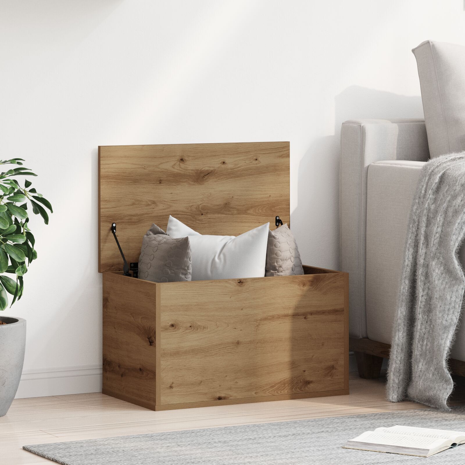 Aufbewahrungsbox mit Deckel Artisan Eiche 60x35x35 cm Aufbewahrungsbox mit Deckel Artisan Eiche 60x35x35 cm