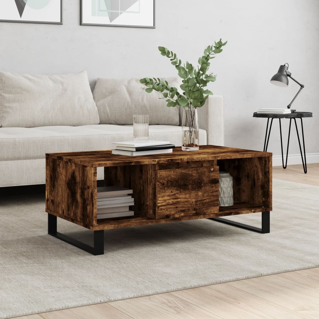 Couchtisch Räuchereiche 90x50x36,5 cm Holzwerkstoff Couchtisch Räuchereiche 90x50x36,5 cm Holzwerkstoff