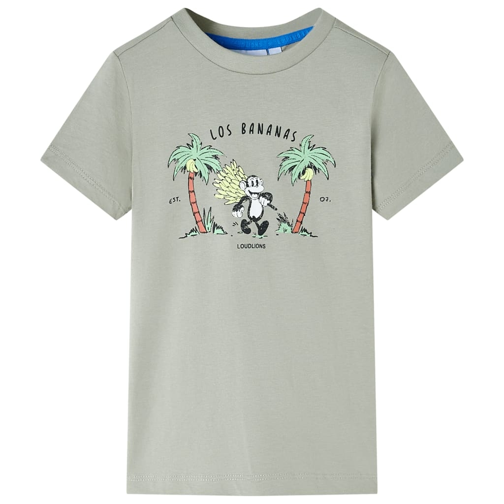 Kinder-T-Shirt Helles Khaki 128