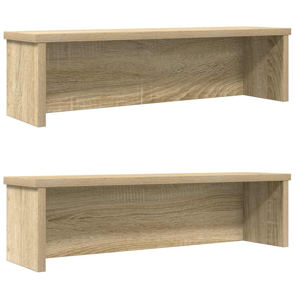 Küchenregale Stapelbar 2 Stk. Sonoma-Eiche 60x15x16 cm Küchenregale Stapelbar 2 Stk. Sonoma-Eiche 60x15x16 cm
