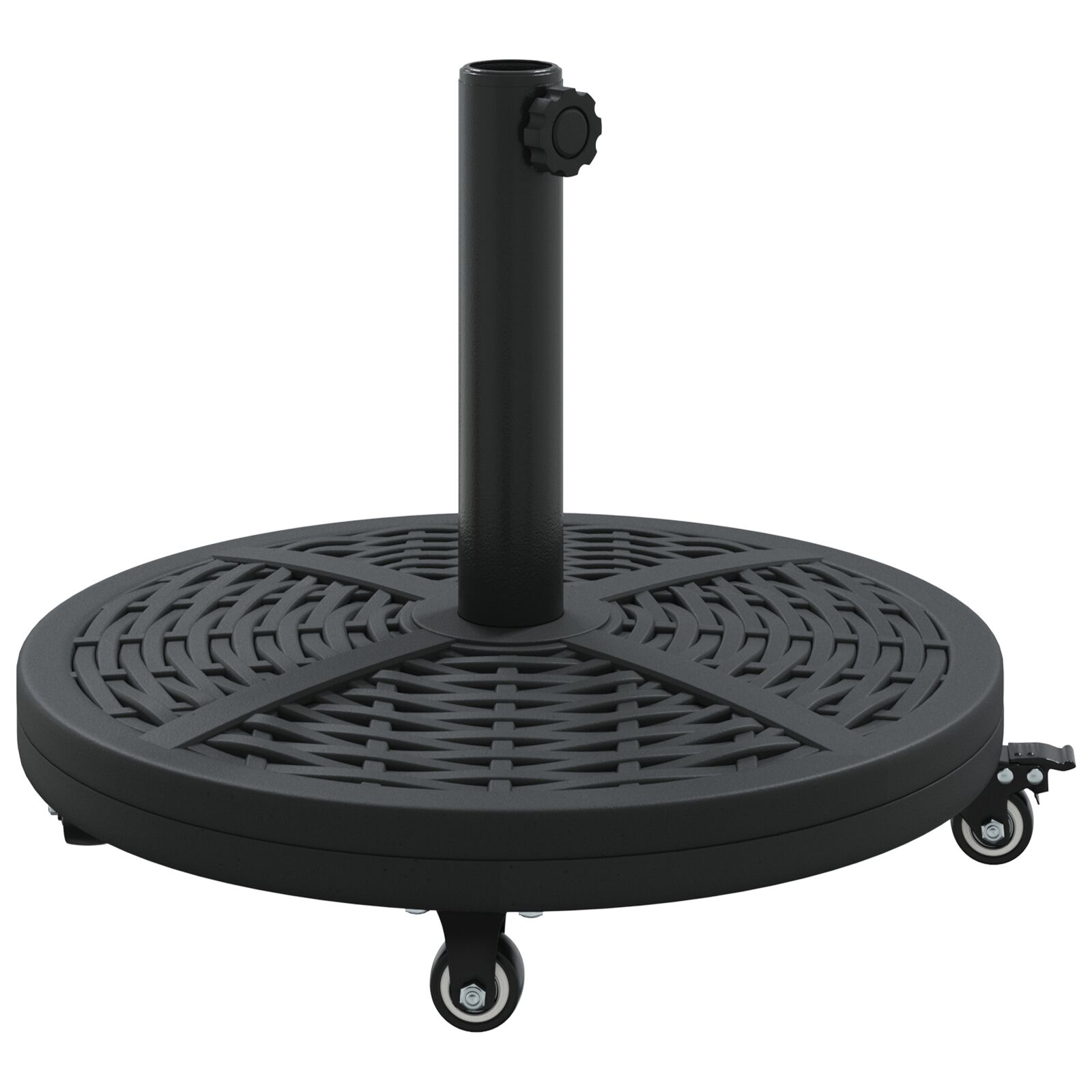 Parasolständer mit Rollen für Ø38-48 mm Stangen 13 kg Rund Parasolständer mit Rollen für Ø38-48 mm Stangen 13 kg Rund