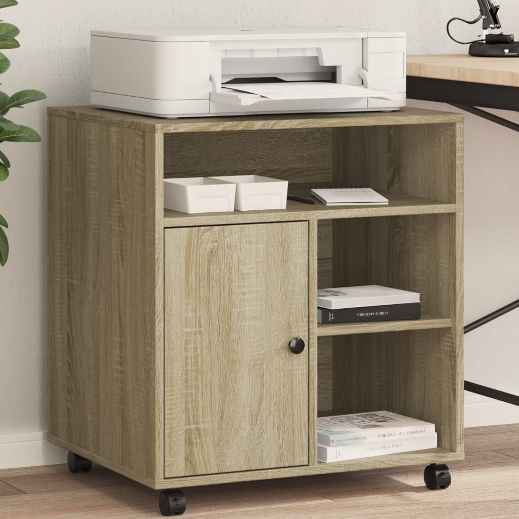 Druckerständer mit Rollen Sonoma-Eiche 60x50x67 cm Druckerständer mit Rollen Sonoma-Eiche 60x50x67 cm