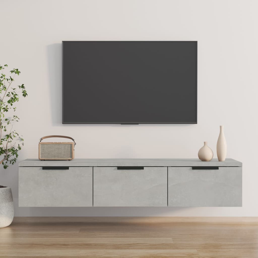 Wandschrank Betongrau 102x30x20 cm Holzwerkstoff