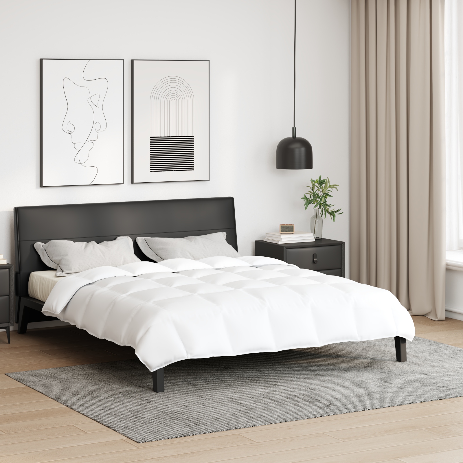Steppdecken & Bettdecken Weiß 240 x 220 cm Daunen