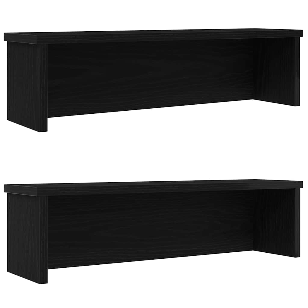 Küchenregale Stapelbar 2 Stk. Schwarz 60x15x16 cm Küchenregale Stapelbar 2 Stk. Schwarz 60x15x16 cm