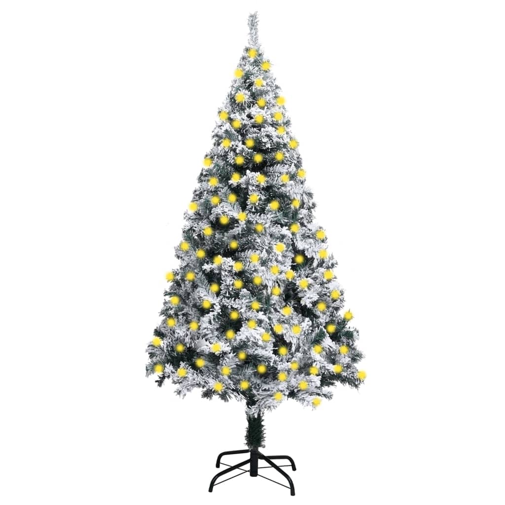 Künstlicher Weihnachtsbaum mit Beleuchtung & Schnee Grün 210 cm Künstlicher Weihnachtsbaum mit Beleuchtung & Schnee Grün 210 cm