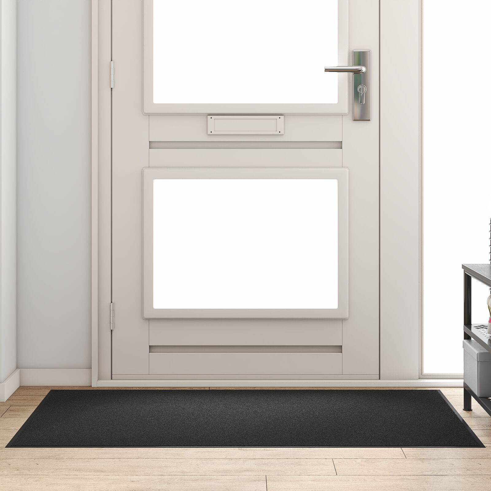 vidaXL Fußmatte rechteckig schwarz 90x150 cm vidaXL Fußmatte rechteckig schwarz 90x150 cm