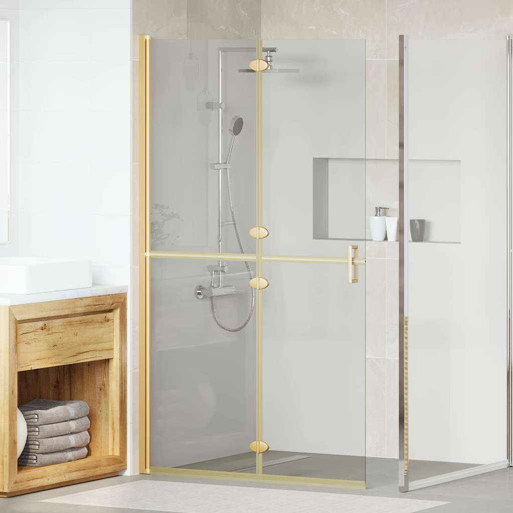 Walk-in Duschwand Sonstiges Golden und Transparent 110 x 190 cm Walk-in Duschwand Sonstiges Golden und Transparent 110 x 190 cm