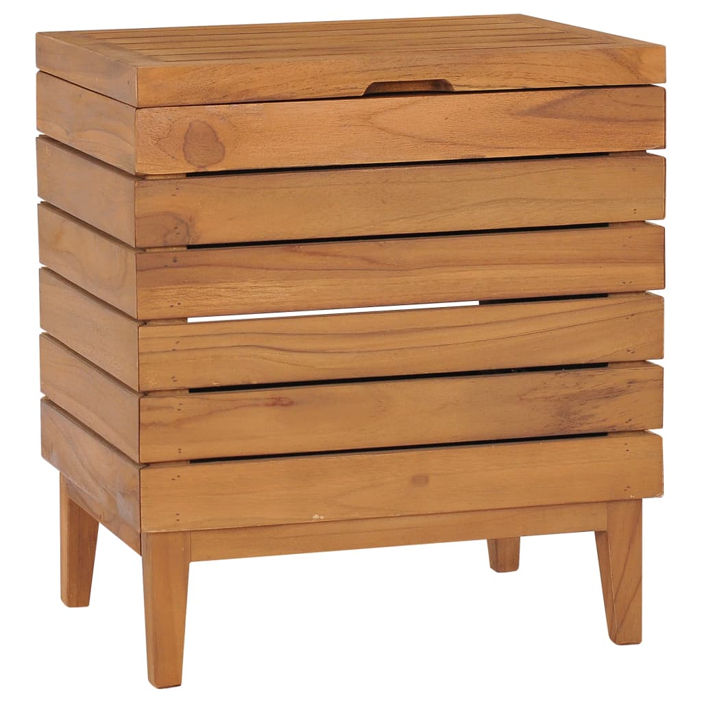 Wäschekorb 40×30×45 cm Teak Massivholz Wäschekorb 40×30×45 cm Teak Massivholz