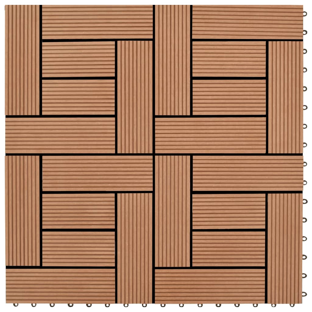 22 Stk. Terrassenfliesen 30 x 30 cm 2 qm WPC Braun 22 Stk. Terrassenfliesen 30 x 30 cm 2 qm WPC Braun