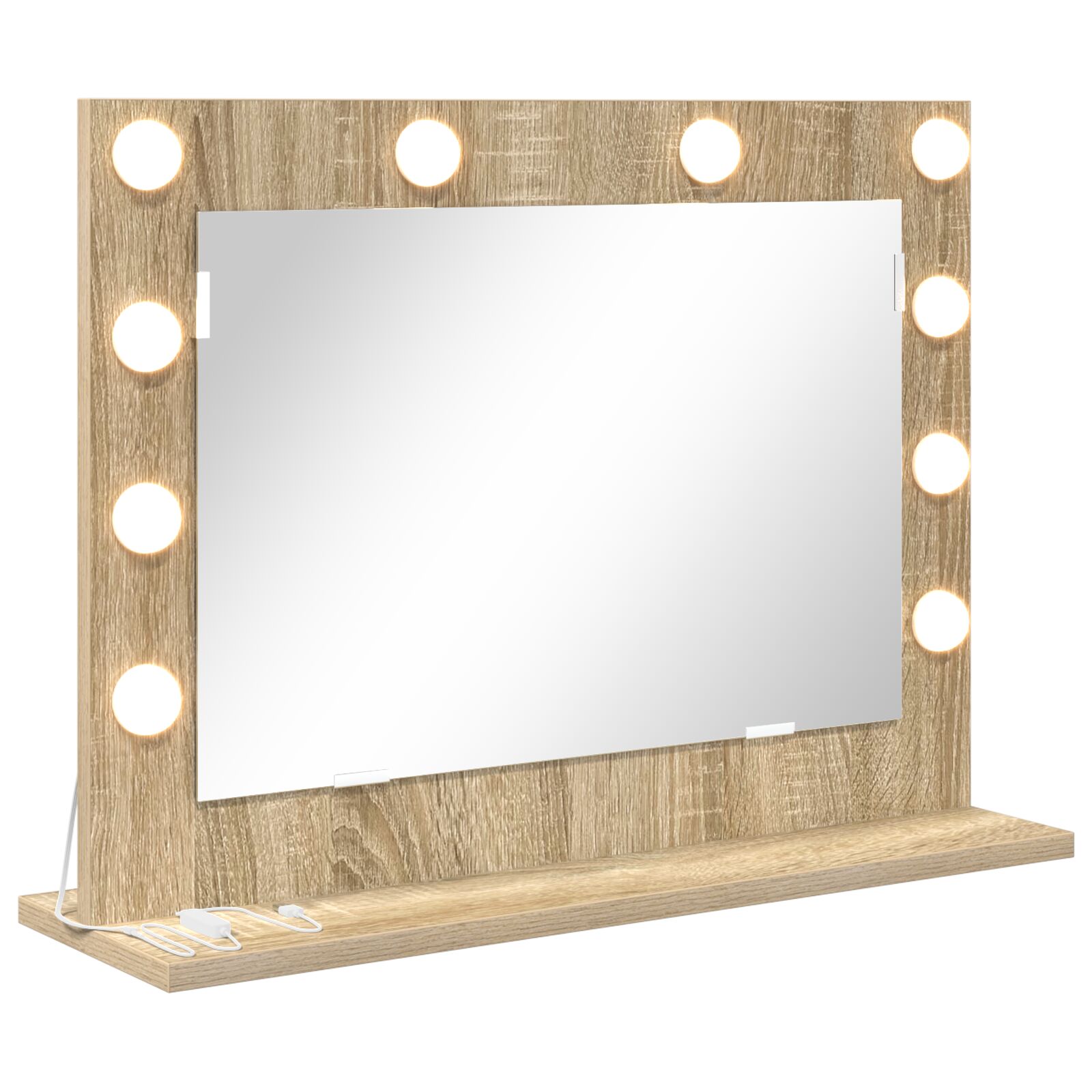 Kosmetikspiegel Sonoma-Eiche Holzwerkstoff, Glas Standard Spiegel Kosmetikspiegel Sonoma-Eiche Holzwerkstoff, Glas Standard Spiegel