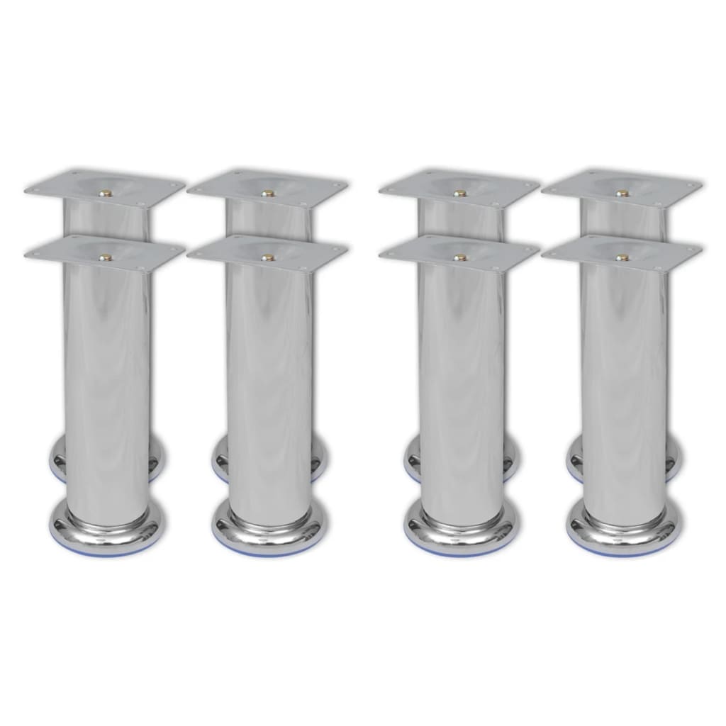 Sofabeine 8 Stk. Rund Chrom 180 mm Sofabeine 8 Stk. Rund Chrom 180 mm