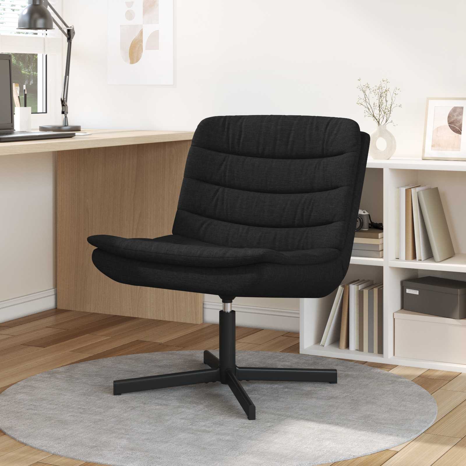 Drehstuhl Schwarz Polyester Standard Drehbar Drehstuhl Schwarz Polyester Standard Drehbar