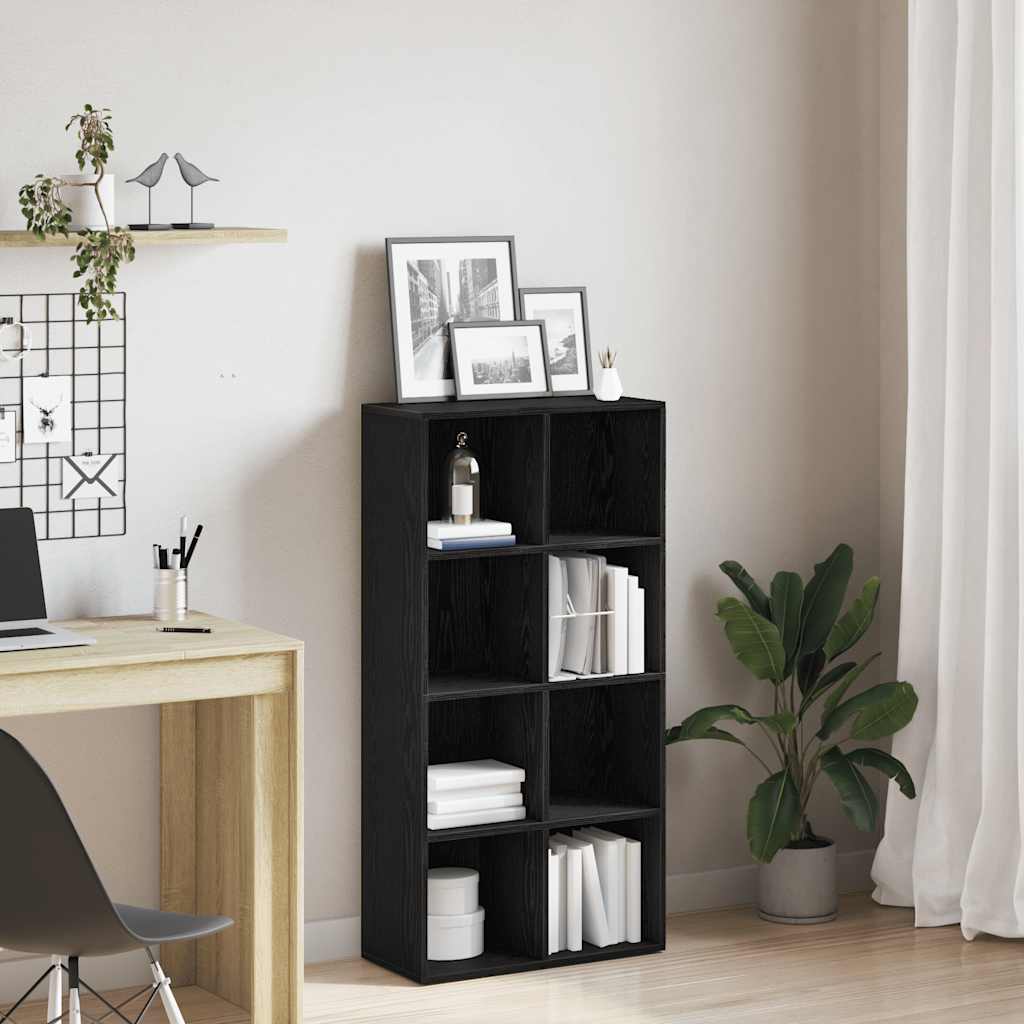 Bücherregal Schwarz Eichen-Optik 66x30x130 cm Holzwerkstoff Bücherregal Schwarz Eichen-Optik 66x30x130 cm Holzwerkstoff