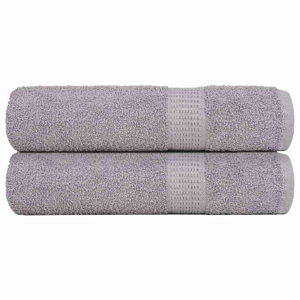 Duschtücher 2 Stk. Grau 70x140 cm 360 g/m² 100% Baumwolle Duschtücher 2 Stk. Grau 70x140 cm 360 g/m² 100% Baumwolle
