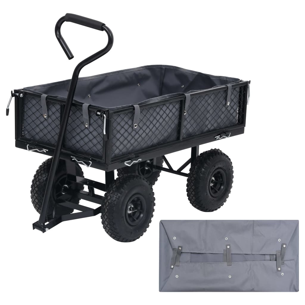 Gartenwagen-Einlage Dunkelgrau 81x41x21 cm Stoff Gartenwagen-Einlage Dunkelgrau 81x41x21 cm Stoff